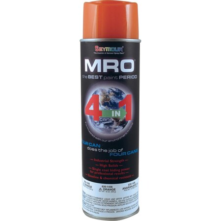 Seymour Of Sycamore 20 oz Industrial Mro High Solids Spray Paint, JL Orange, 6PK SE488797